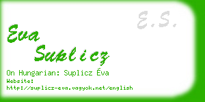 eva suplicz business card